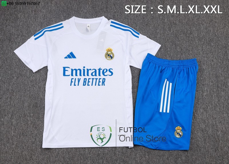 Entrenamiento Conjunto Completo Real Madrid 25/2026 Blanco Azul