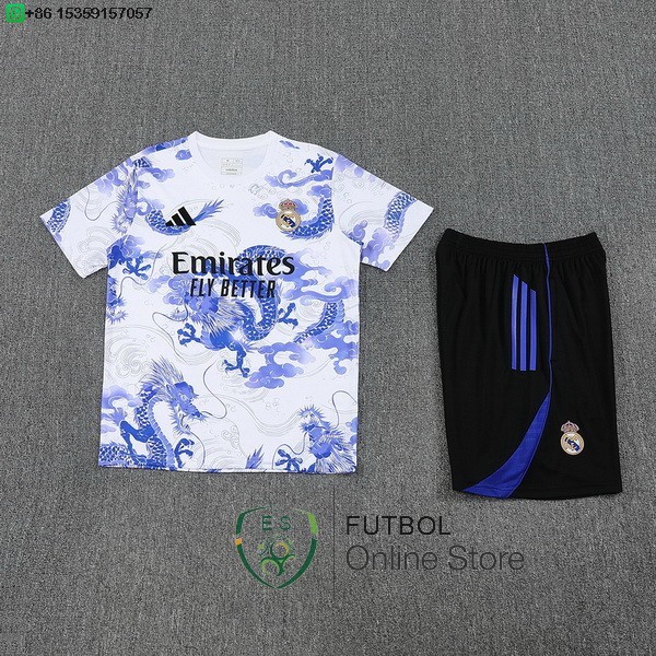 Entrenamiento Conjunto Completo Real Madrid 25/2026 Blanco Azul Negro