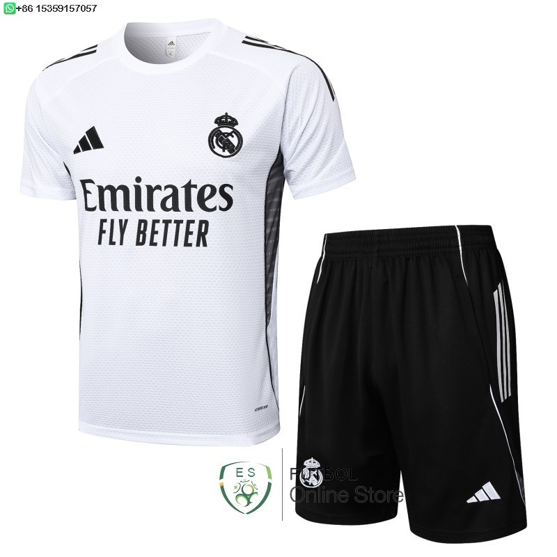 Entrenamiento Conjunto Completo Real Madrid 25/2026 Blanco Negro