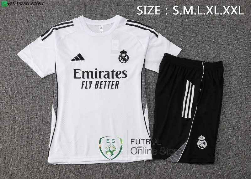 Entrenamiento Conjunto Completo Real Madrid 25/2026 Blanco Negro