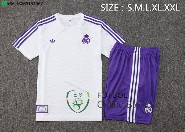 Entrenamiento Conjunto Completo Real Madrid 25/2026 Blanco Purpura