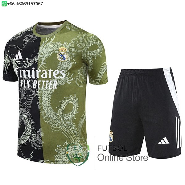 Entrenamiento Conjunto Completo Real Madrid 25/2026 Negro Verde Entrenamiento Conjunto Completo Real Madrid 25/2026 Negro Verde
