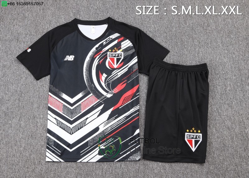 Entrenamiento Conjunto Completo Sao Paulo 25/2026 Negro Rojo