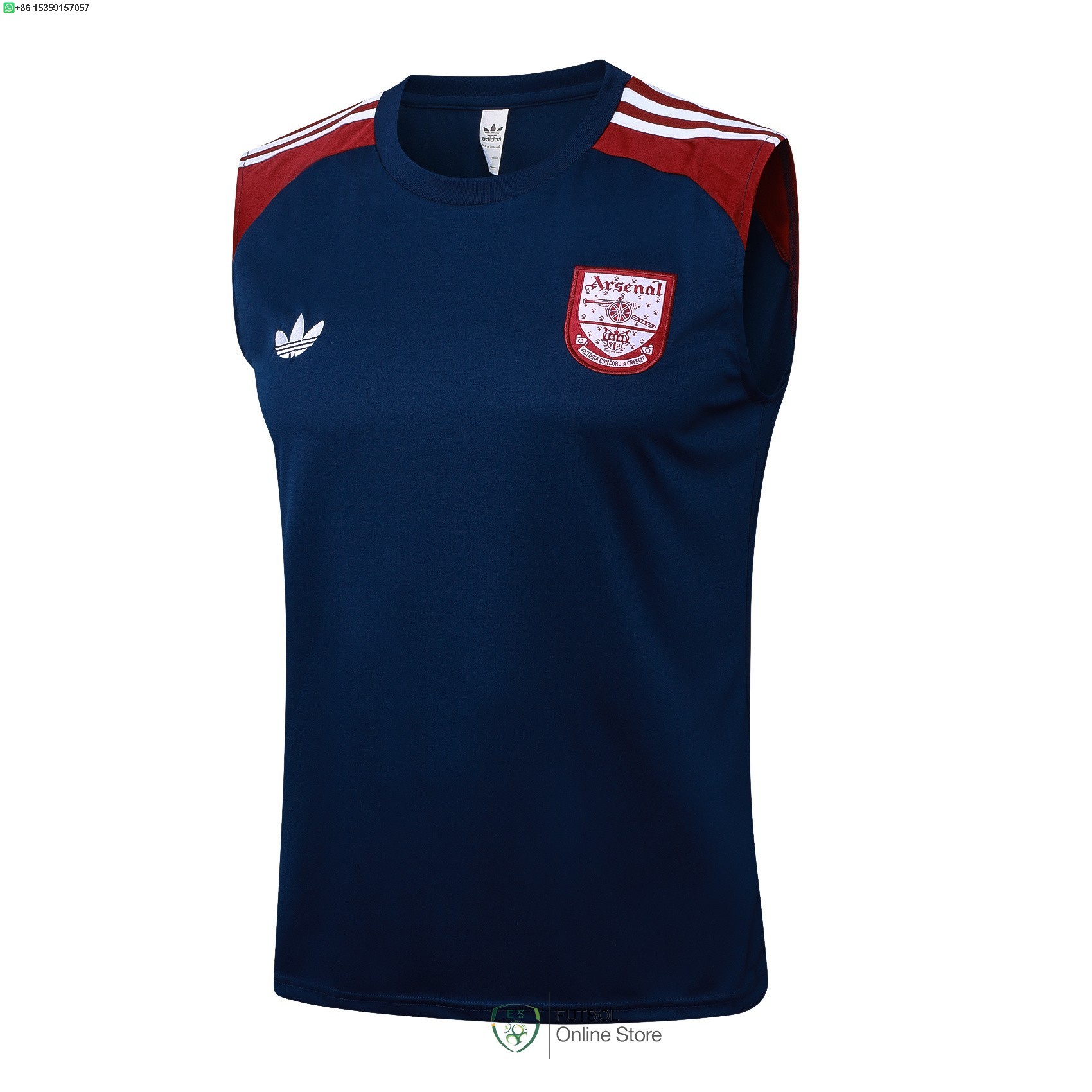 Entrenamiento Sin Mangas Arsenal 25/2026 Azul Marino I Rojo