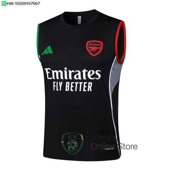 Entrenamiento Sin Mangas Arsenal 25/2026 Negro Rojo