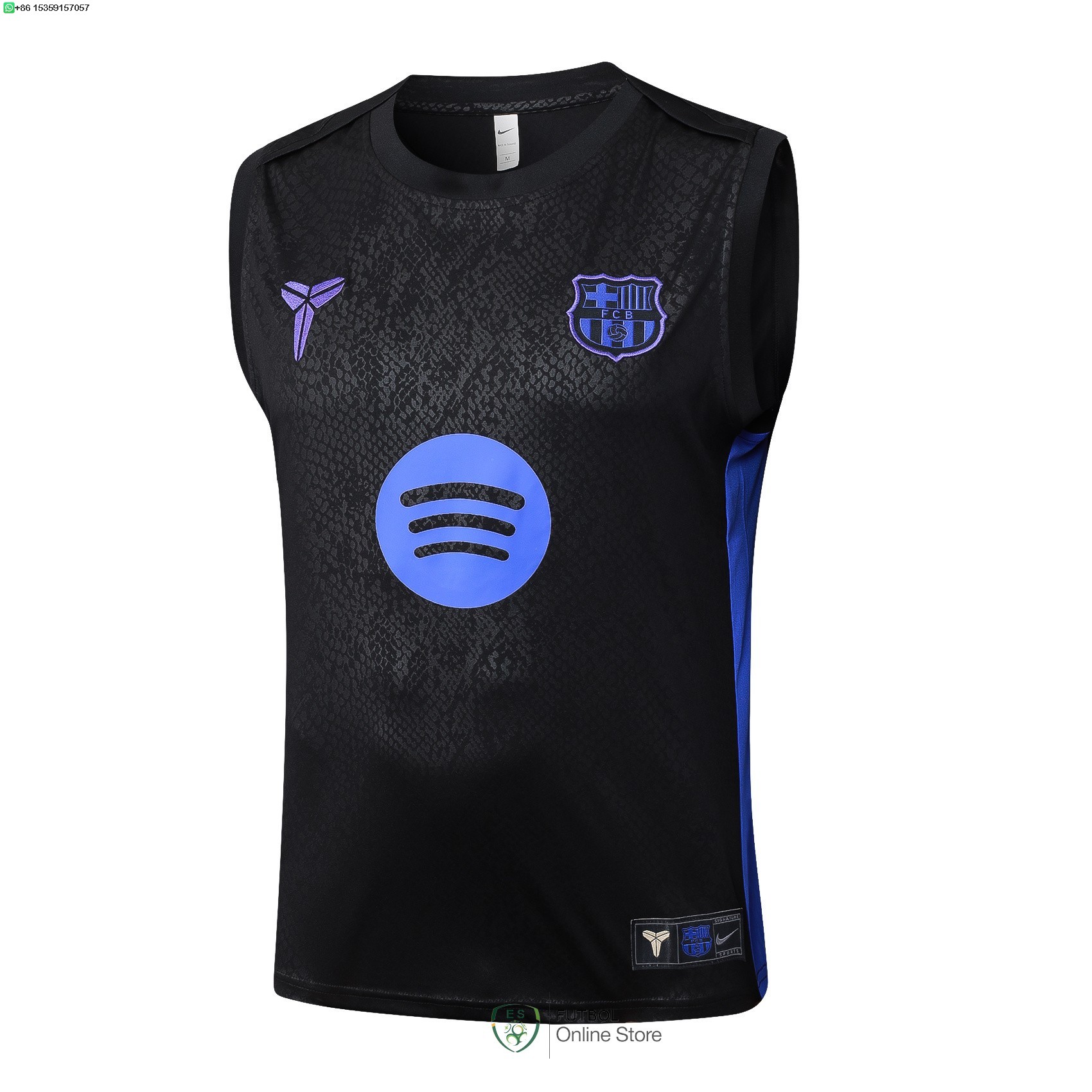 Entrenamiento Sin Mangas Barcelona 25/2026 Negro I Purpura