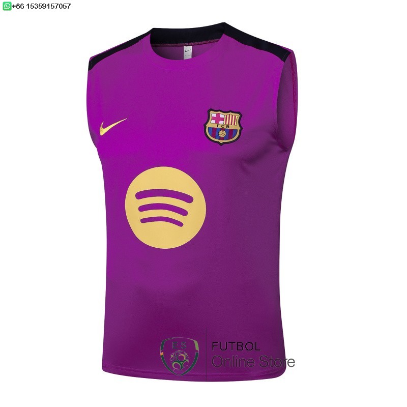 Entrenamiento Sin Mangas Barcelona 25/2026 Purpura Amarillo