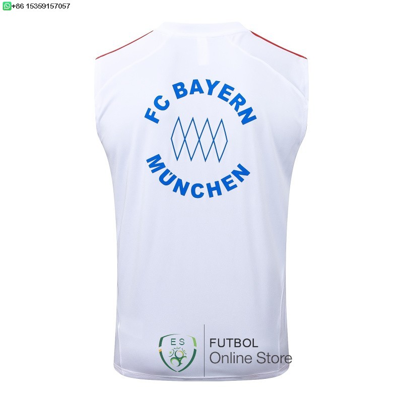Entrenamiento Sin Mangas Bayern Munich 25/2026 Blanco Azul