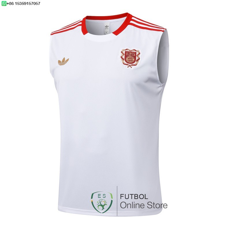 Entrenamiento Sin Mangas Bayern Munich 25/2026 Blanco Rojo
