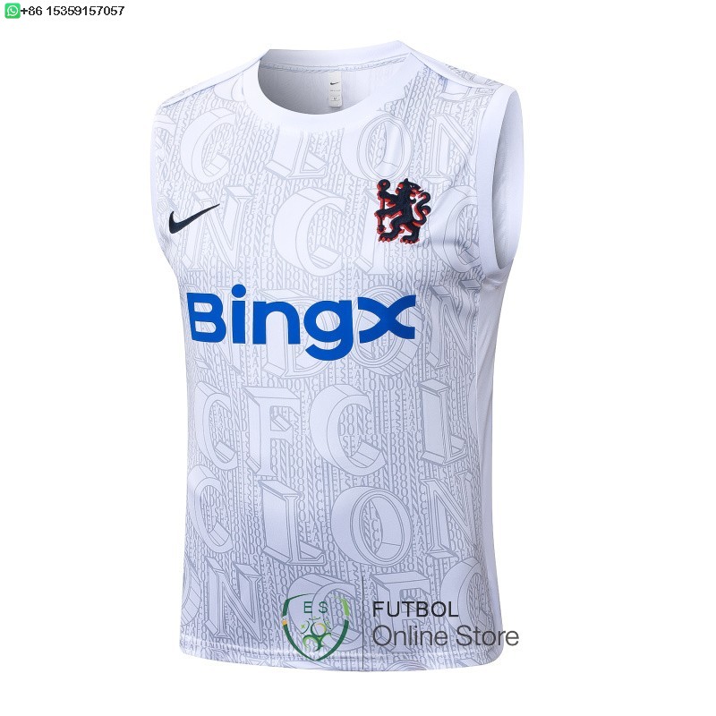 Entrenamiento Sin Mangas Chelsea 25/2026 Blanco Azul