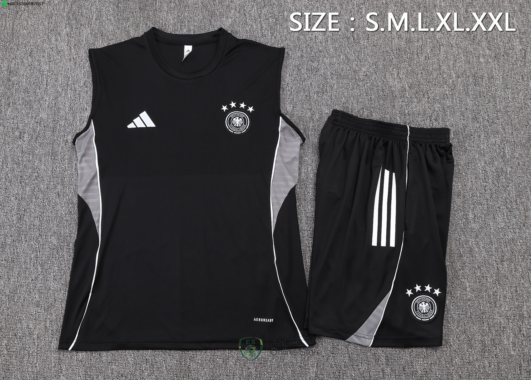 Entrenamiento Sin Mangas Conjunto Completo Alemania 2025 Negro