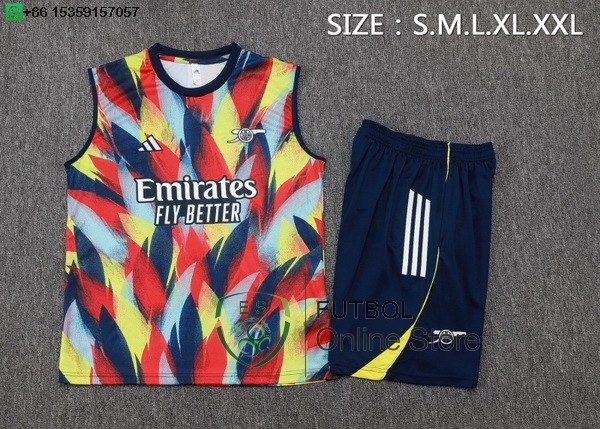 Entrenamiento Sin Mangas Conjunto Completo Arsenal 25/2026 Amarillo Azul