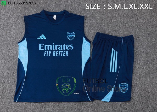 Entrenamiento Sin Mangas Conjunto Completo Arsenal 25/2026 Azul Marino