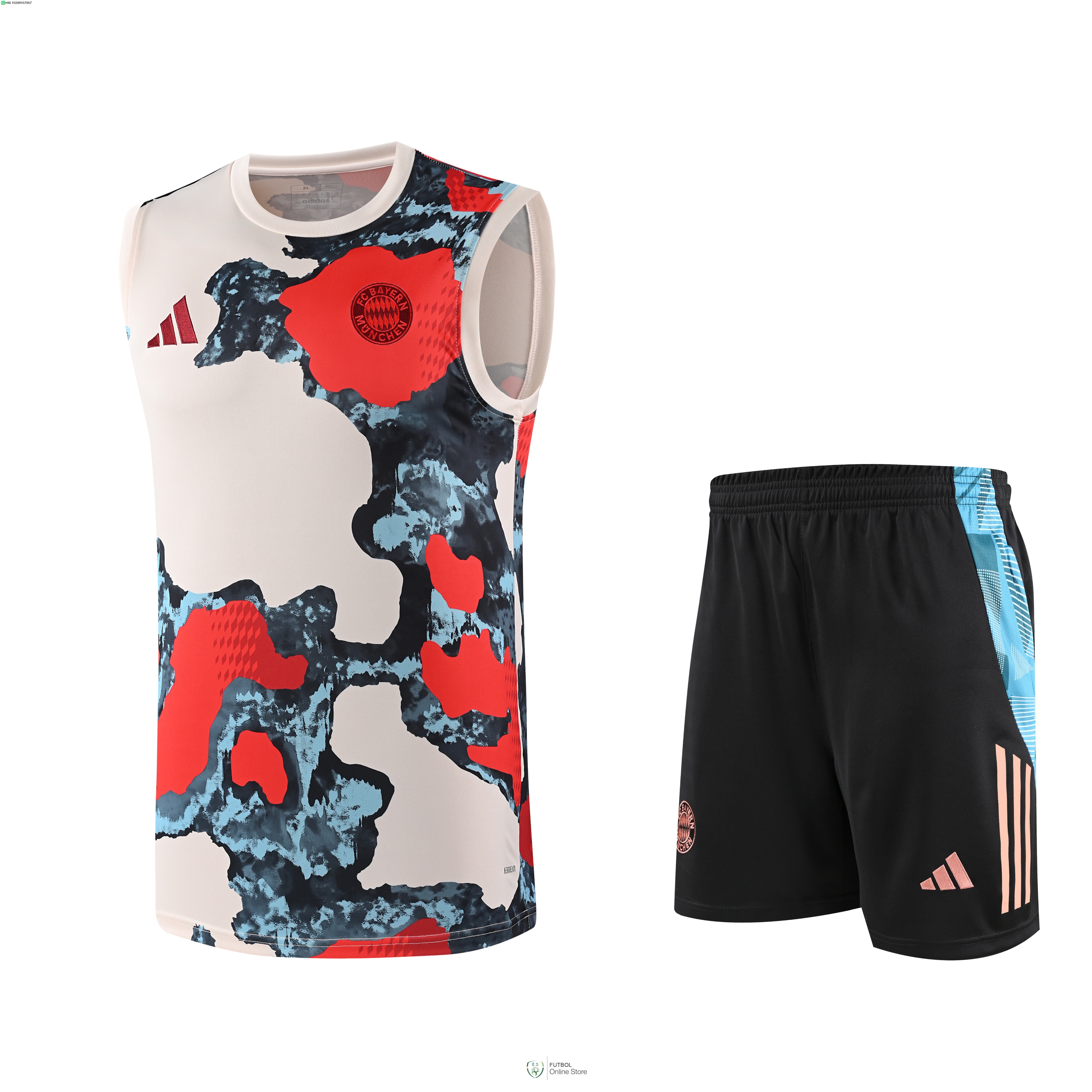 Entrenamiento Sin Mangas Conjunto Completo Bayern Munich 25/2026 Amarillo Rojo Negro