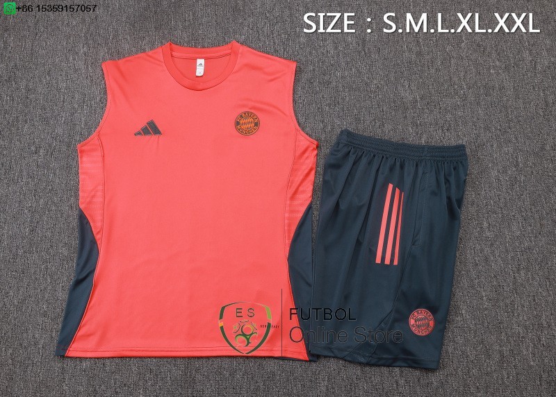 Entrenamiento Sin Mangas Conjunto Completo Bayern Munich 25/2026 Rojo