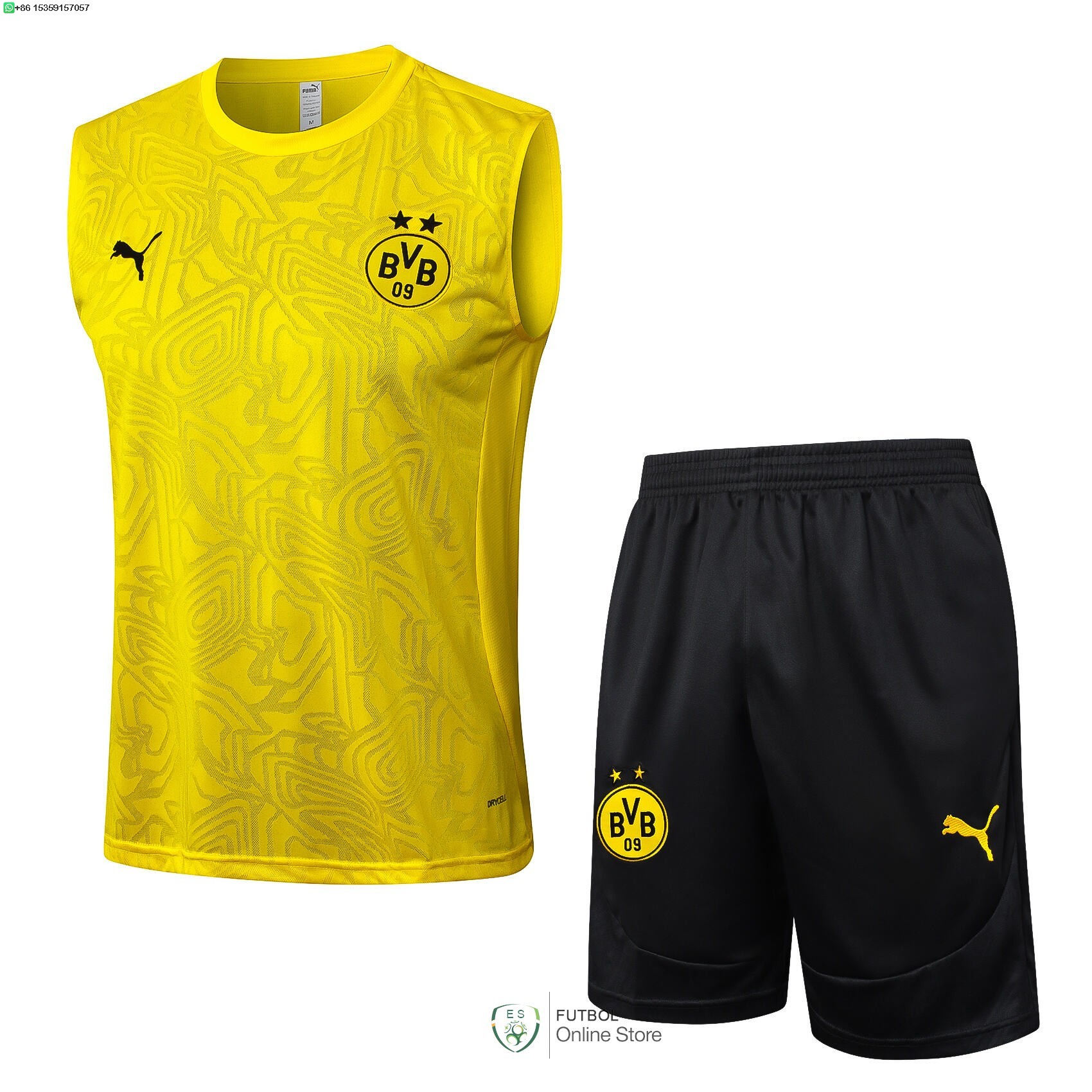 Entrenamiento Sin Mangas Conjunto Completo Borussia Dortmund 24/2025 Amarillo I Negro