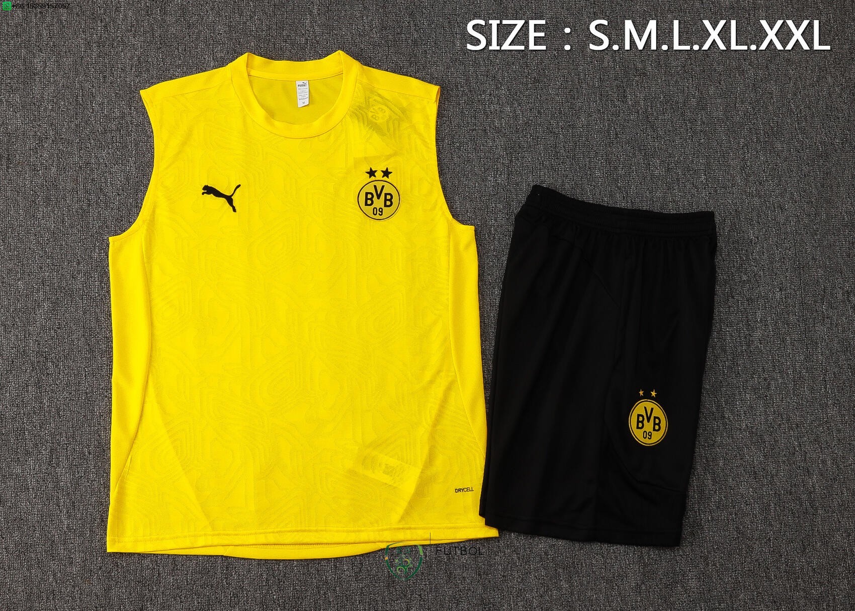 Entrenamiento Sin Mangas Conjunto Completo Borussia Dortmund 24/2025 Amarillo I Negro