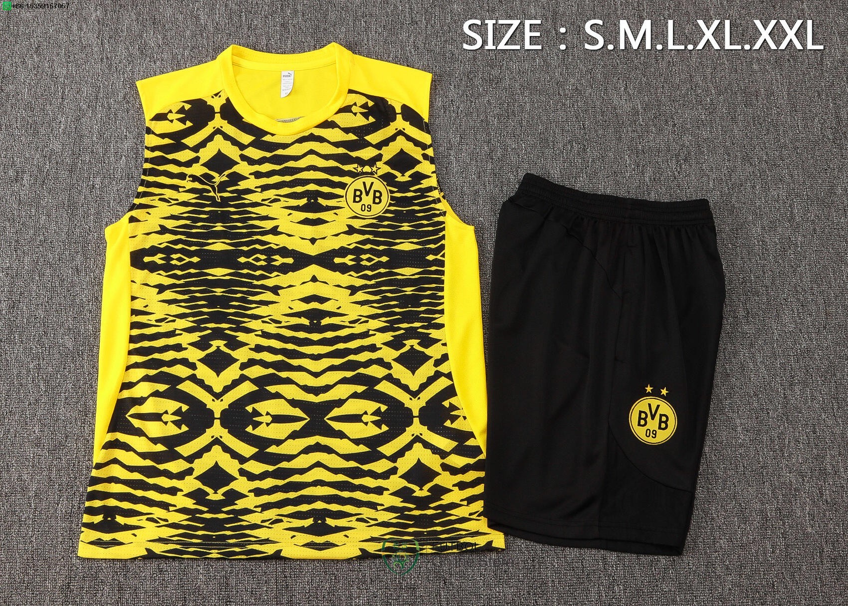 Entrenamiento Sin Mangas Conjunto Completo Borussia Dortmund 24/2025 Amarillo Negro