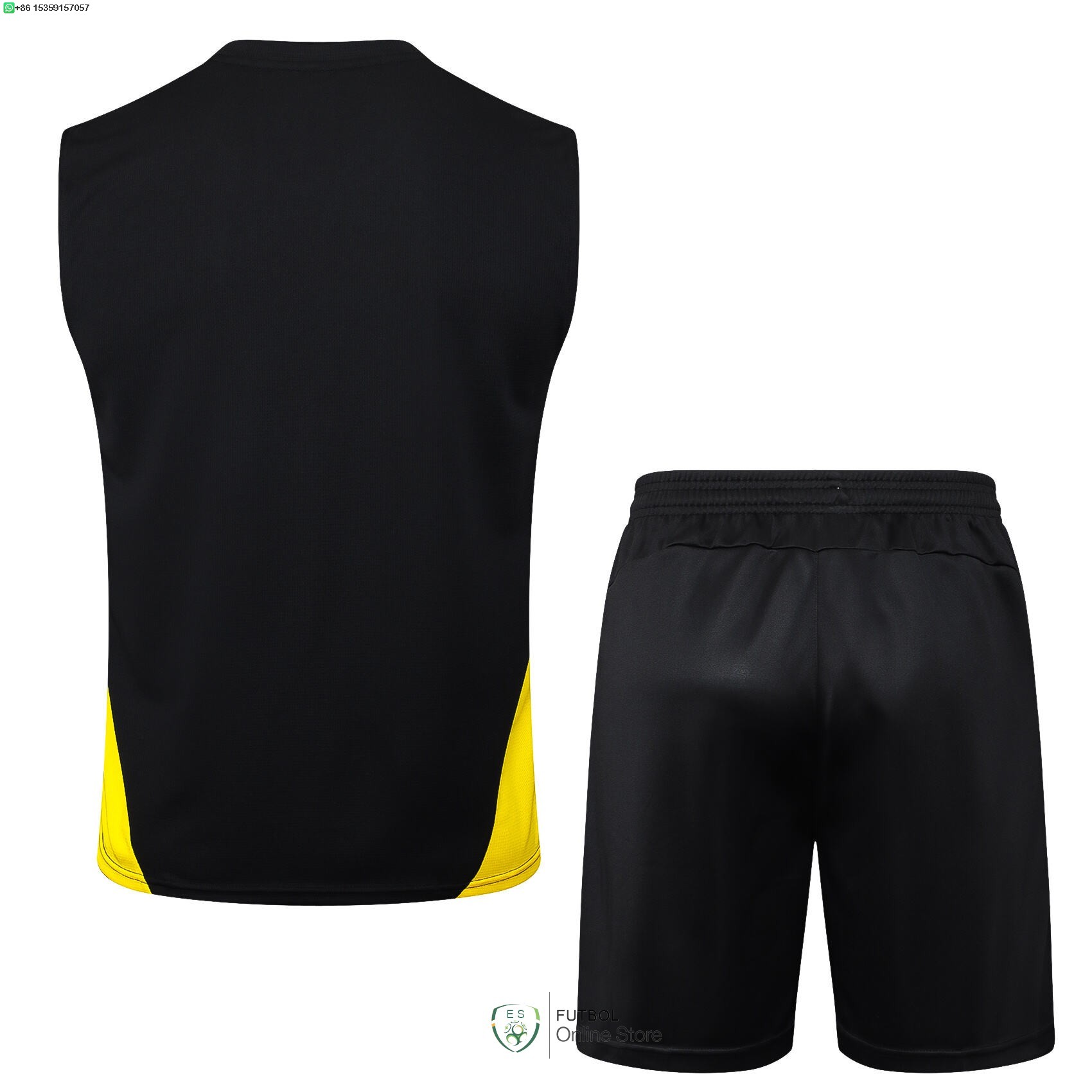 Entrenamiento Sin Mangas Conjunto Completo Borussia Dortmund 24/2025 Negro Amarillo
