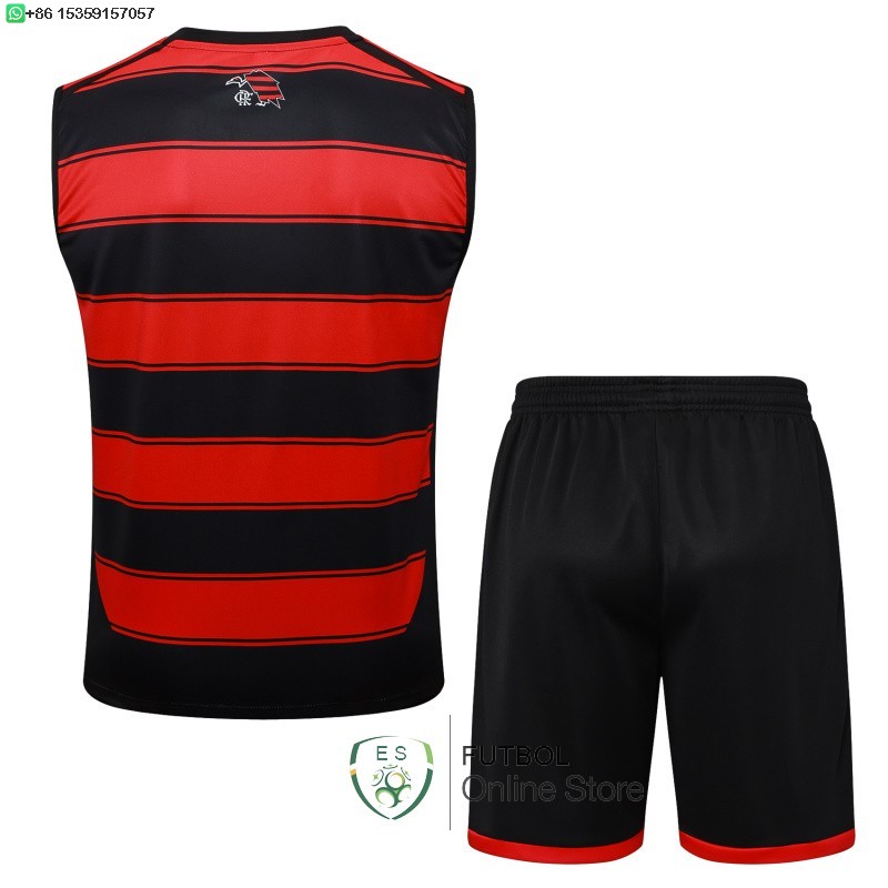Entrenamiento Sin Mangas Conjunto Completo Flamengo 25/2026 Rojo Negro