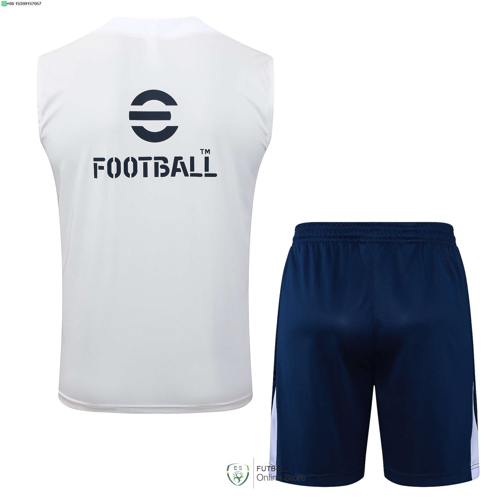 Entrenamiento Sin Mangas Conjunto Completo Inter Milan 25/2026 Blanco Azul