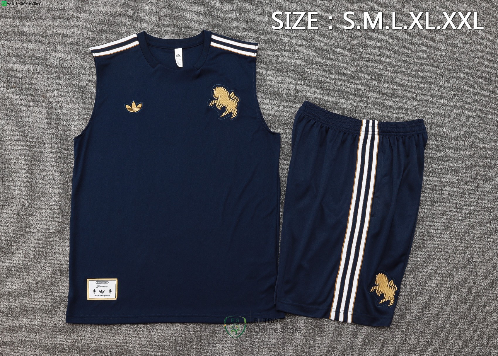 Entrenamiento Sin Mangas Conjunto Completo Juventus 25/2026 Azul Marino