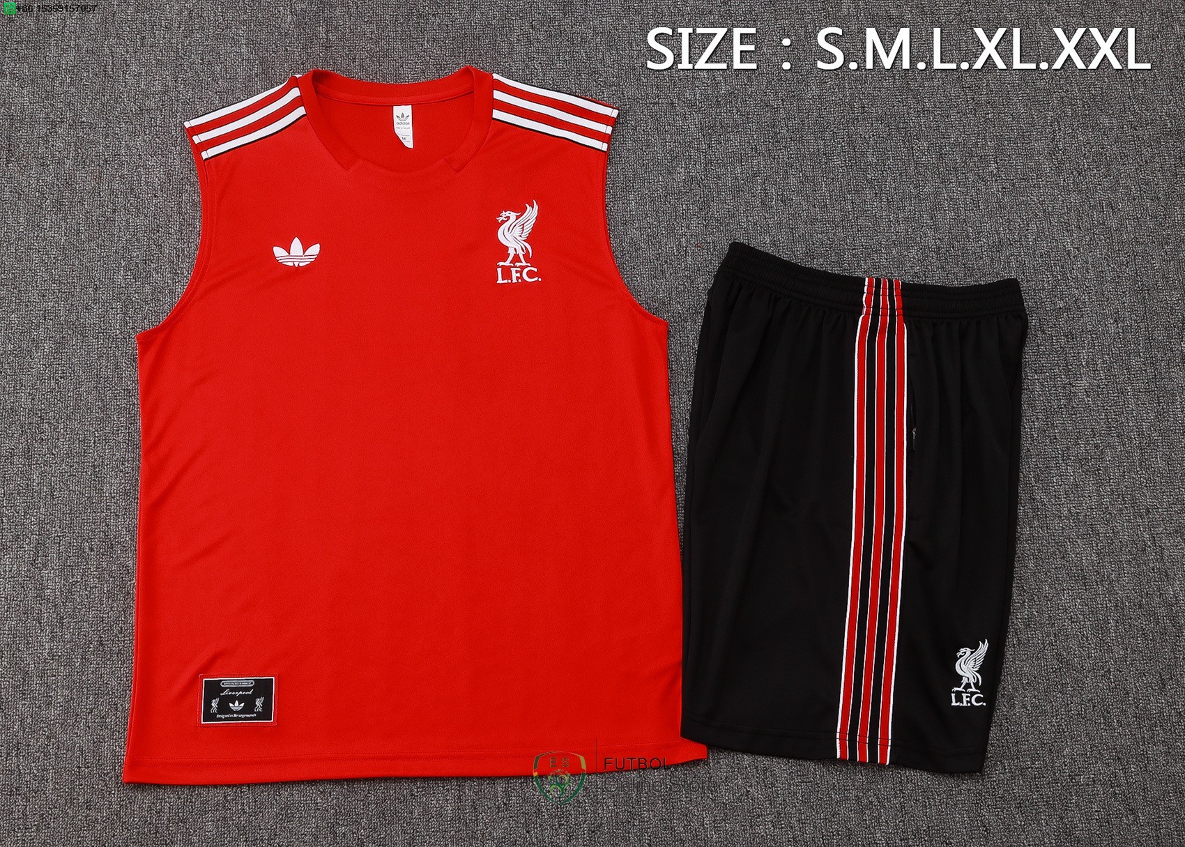 Entrenamiento Sin Mangas Conjunto Completo Liverpool 25/2026 Rojo I Negro