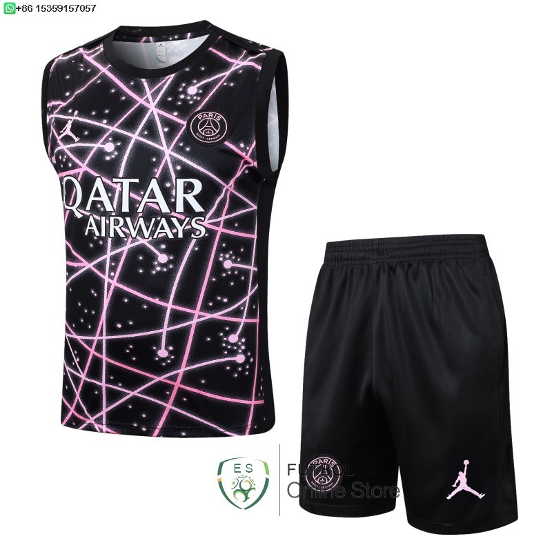 Entrenamiento Sin Mangas Conjunto Completo Paris Saint Germain 25/2026 Negro Rosa