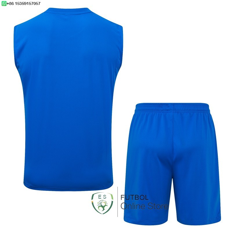 Entrenamiento Sin Mangas Conjunto Completo Real Madrid 25/2026 Azul Blanco