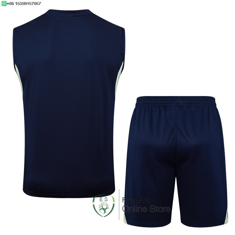 Entrenamiento Sin Mangas Conjunto Completo Real Madrid 25/2026 Azul Marino I Verde