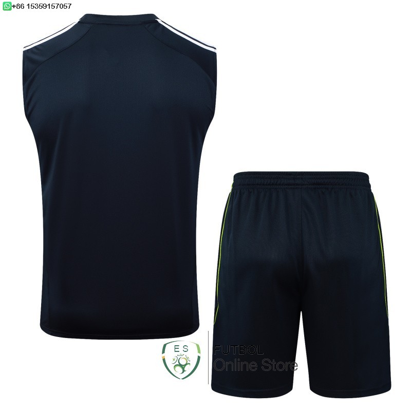 Entrenamiento Sin Mangas Conjunto Completo Real Madrid 25/2026 Azul Marino Verde