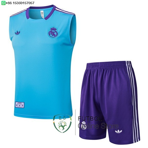 Entrenamiento Sin Mangas Conjunto Completo Real Madrid 25/2026 Azul Purpura Entrenamiento Sin Mangas Conjunto Completo Real Madrid 25/2026 Azul Purpura