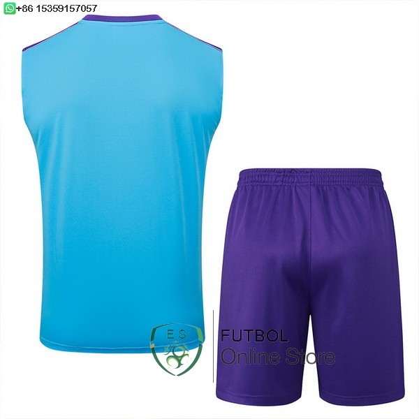 Entrenamiento Sin Mangas Conjunto Completo Real Madrid 25/2026 Azul Purpura