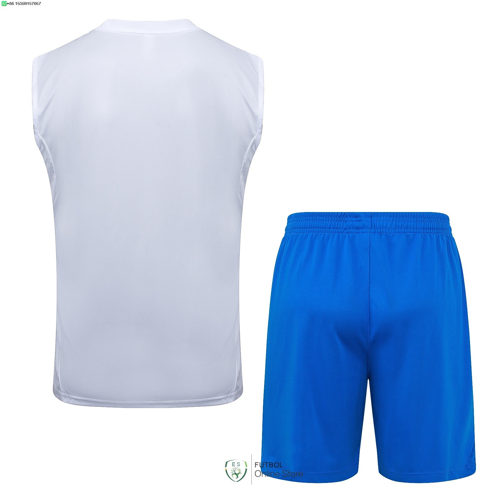 Entrenamiento Sin Mangas Conjunto Completo Real Madrid 25/2026 Blanco Azul