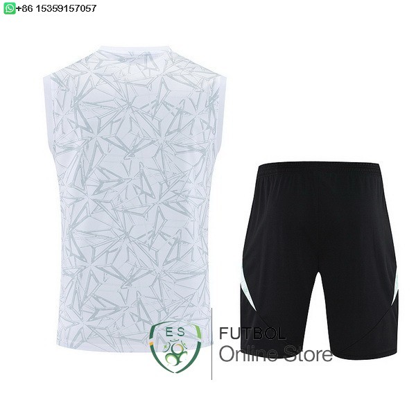 Entrenamiento Sin Mangas Conjunto Completo Real Madrid 25/2026 Blanco Negro