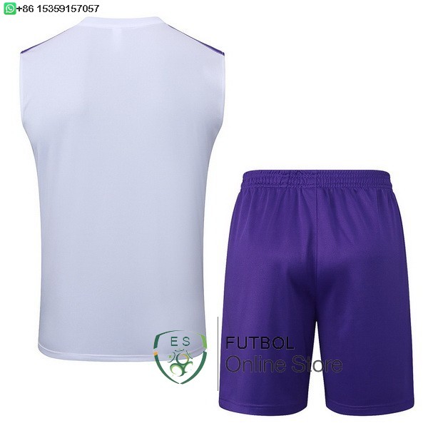 Entrenamiento Sin Mangas Conjunto Completo Real Madrid 25/2026 Blanco Purpura