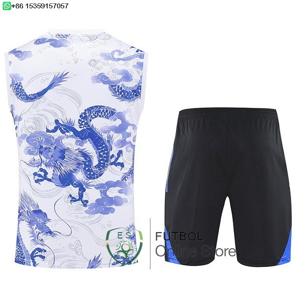 Entrenamiento Sin Mangas Conjunto Completo Real Madrid 25/2026 Blanco Purpura