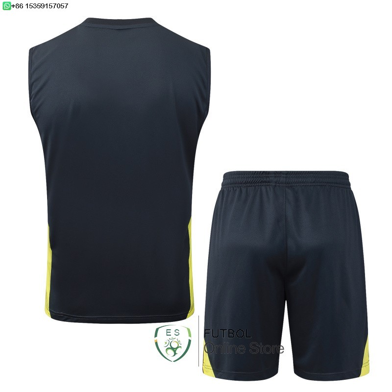 Entrenamiento Sin Mangas Conjunto Completo Real Madrid 25/2026 Gris Amarillo