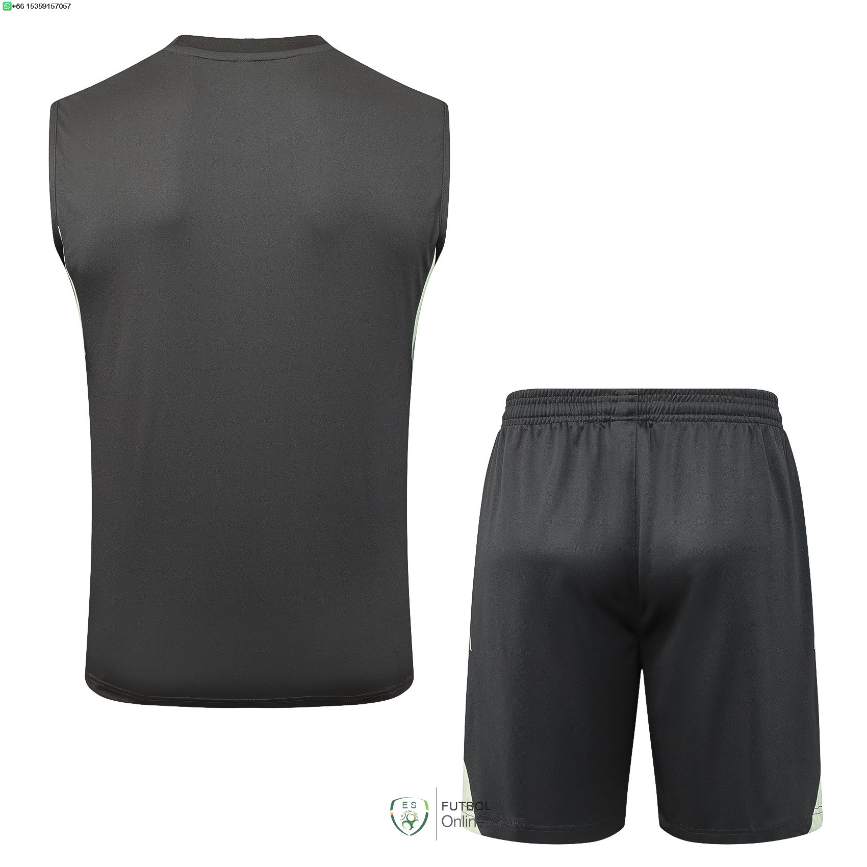 Entrenamiento Sin Mangas Conjunto Completo Real Madrid 25/2026 Gris Verde