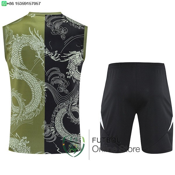 Entrenamiento Sin Mangas Conjunto Completo Real Madrid 25/2026 Negro Verde