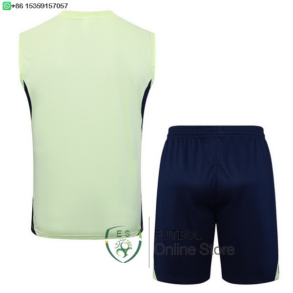 Entrenamiento Sin Mangas Conjunto Completo Real Madrid 25/2026 Verde Claro Azul