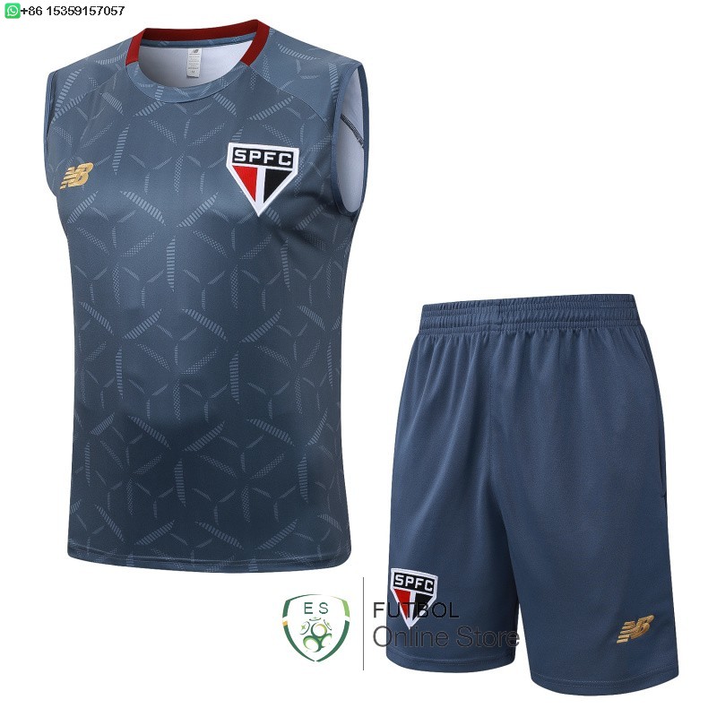 Entrenamiento Sin Mangas Conjunto Completo Sao Paulo 25/2026 Gris