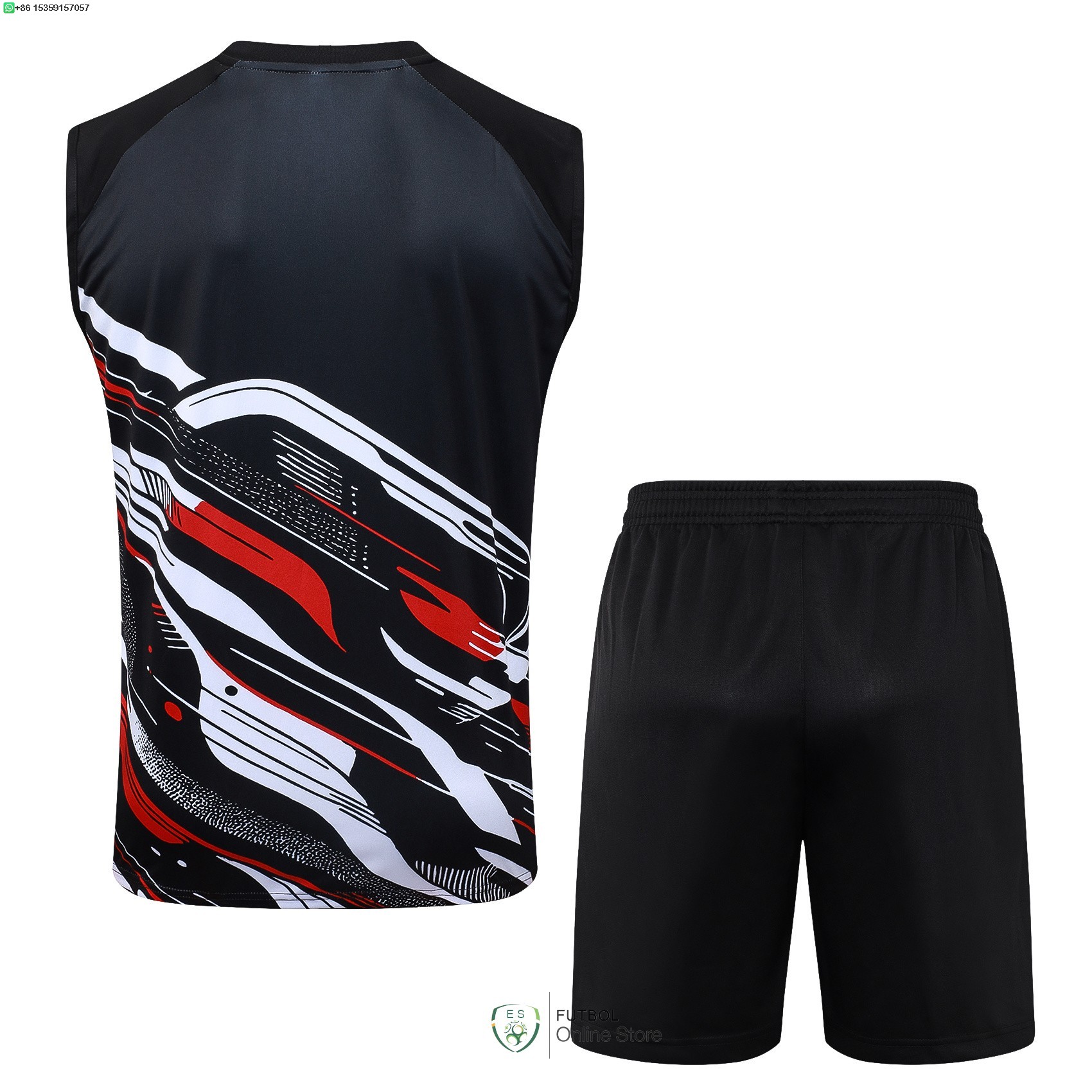 Entrenamiento Sin Mangas Conjunto Completo Sao Paulo 25/2026 Negro Rojo