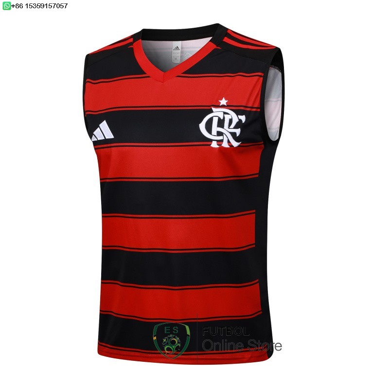 Entrenamiento Sin Mangas Flamengo 25/2026 Rojo Negro