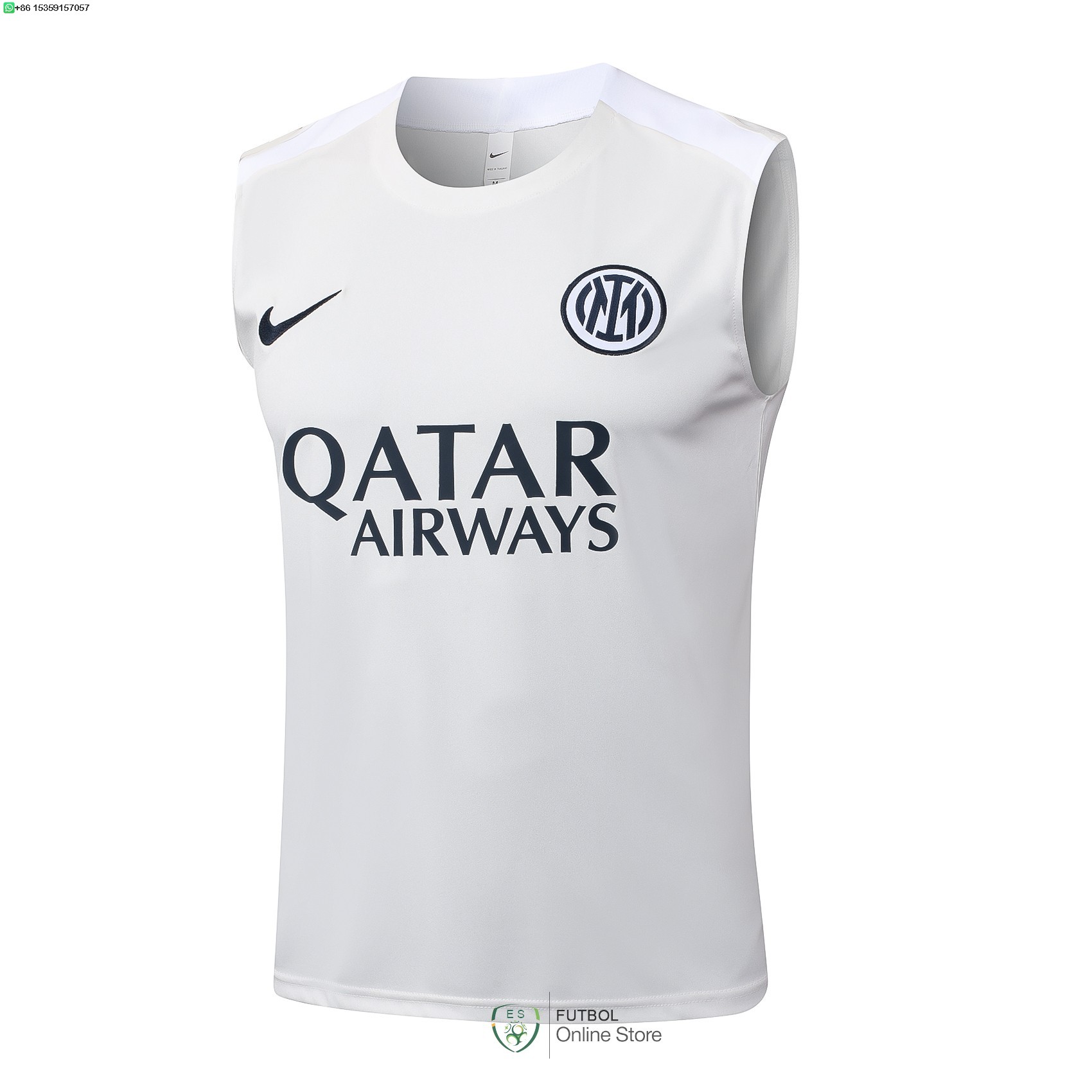 Entrenamiento Sin Mangas Inter Milan 25/2026 Blanco Amarillo