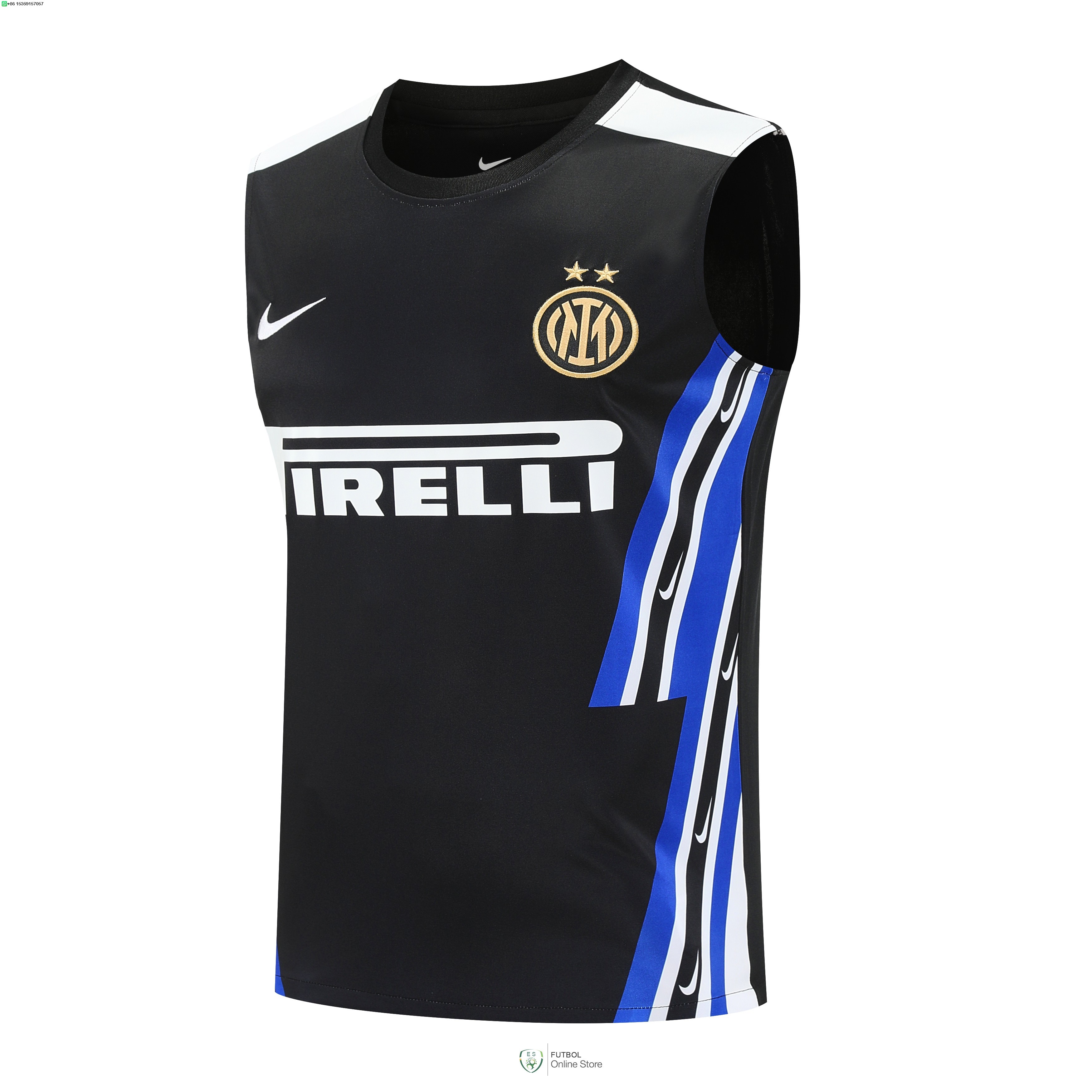 Entrenamiento Sin Mangas Inter Milan 25/2026 Negro Azul