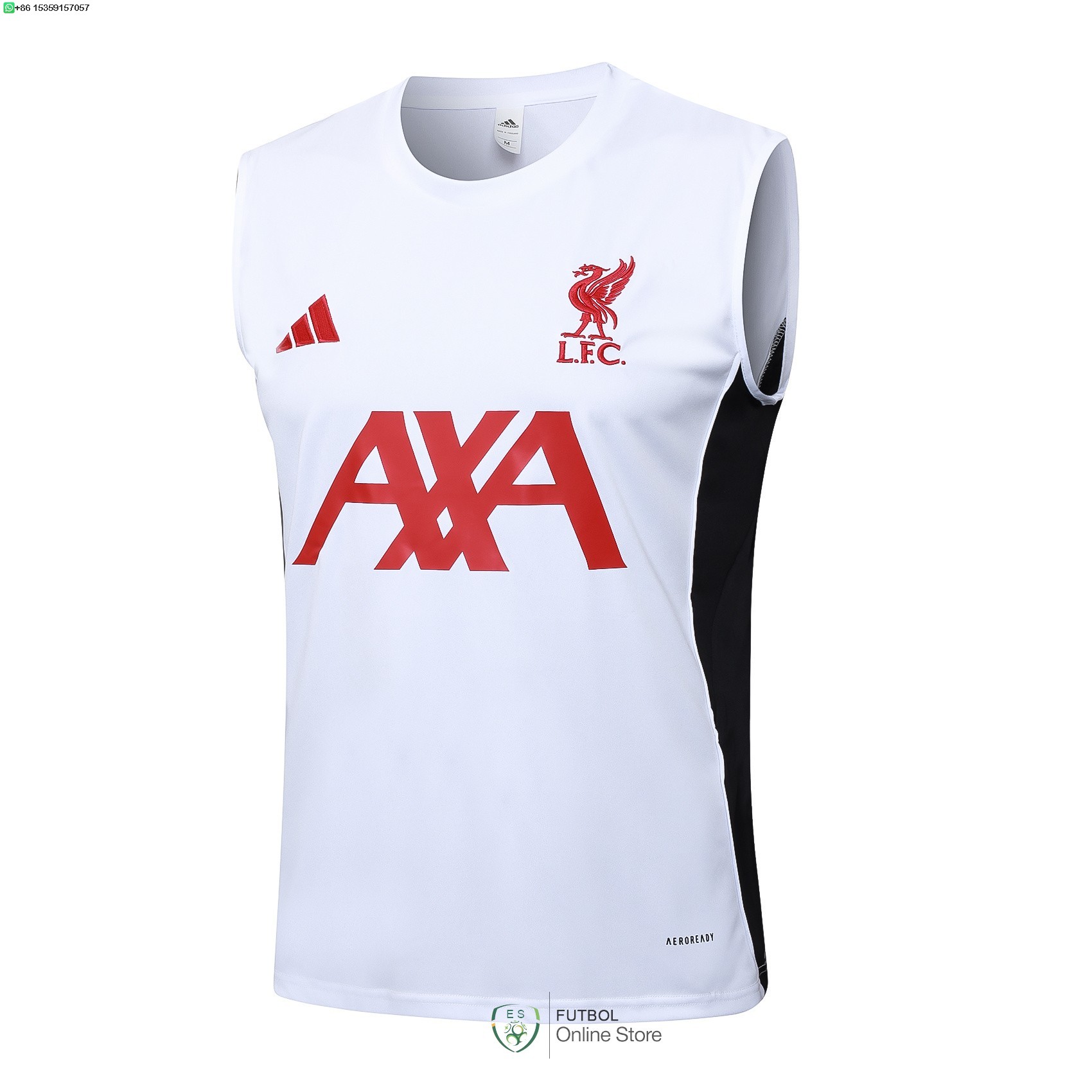 Entrenamiento Sin Mangas Liverpool 25/2026 Blanco Rojo Negro