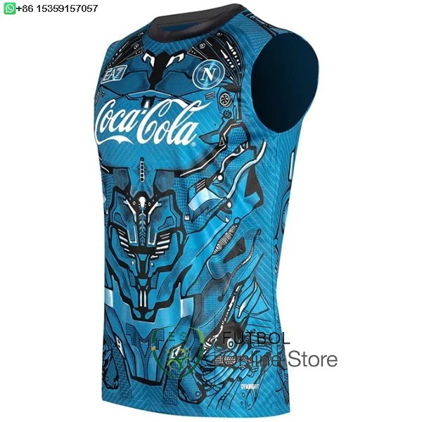 Entrenamiento Sin Mangas Napoli 25/2026 Azul Entrenamiento Sin Mangas Napoli 25/2026 Azul