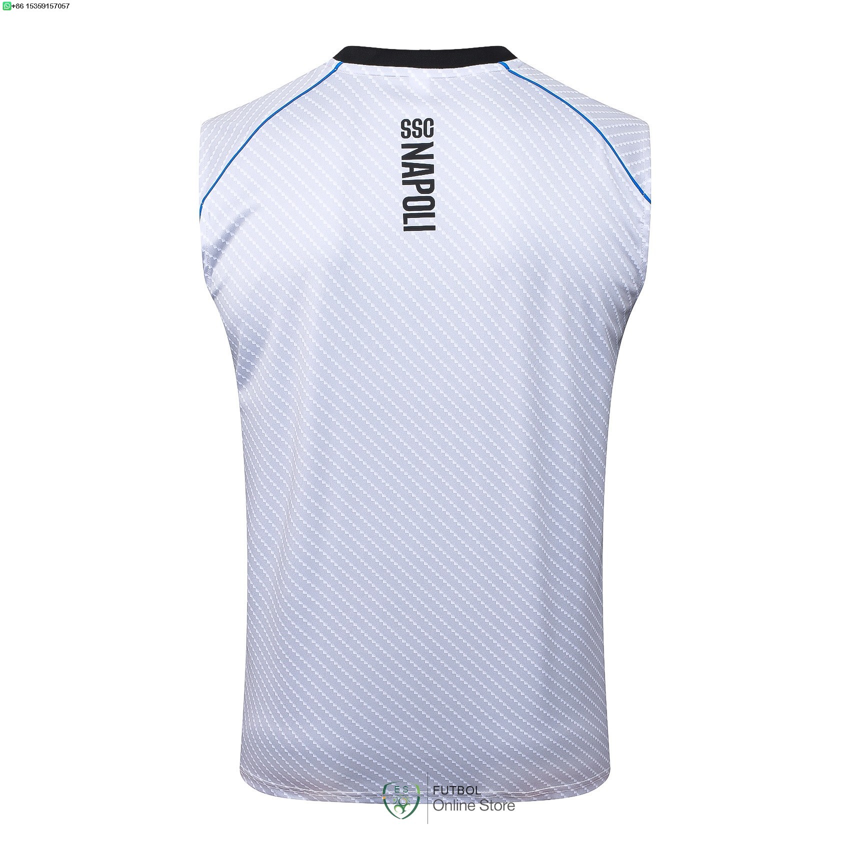 Entrenamiento Sin Mangas Napoli 25/2026 Blanco Rojo