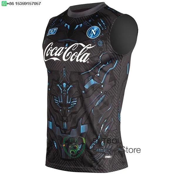 Entrenamiento Sin Mangas Napoli 25/2026 Negro Entrenamiento Sin Mangas Napoli 25/2026 Negro